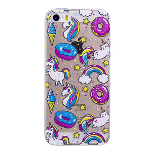 Doughnut and Unicorn Pattern Soft Protector Shell