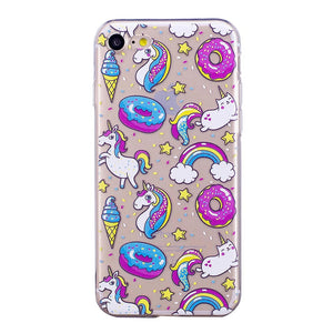 Doughnut and Unicorn Pattern Soft Protector Shell