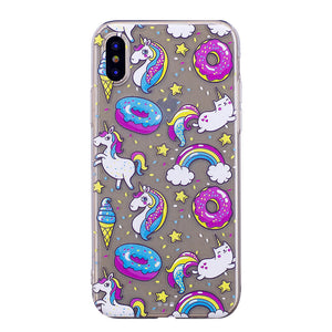 Doughnut and Unicorn Pattern Soft Protector Shell